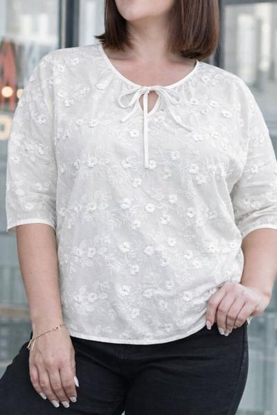 Блузка Elena&Vika (52-54) 26027 white (лето)