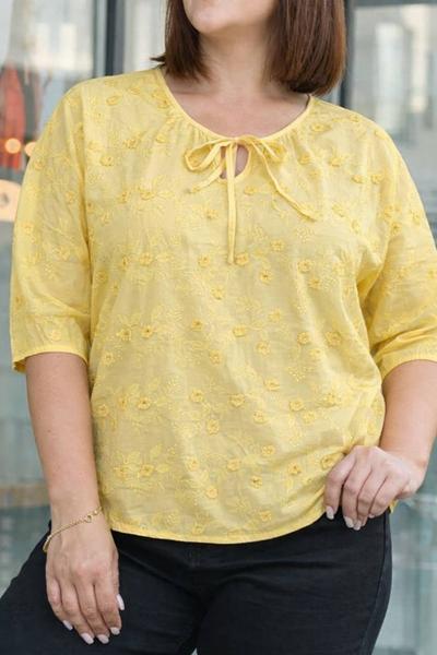 Блузка Elena&Vika (52-54) 26027 yellow (лето)