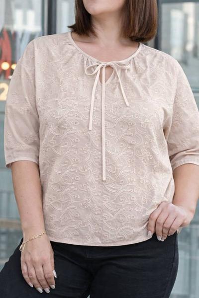 Блузка Elena&Vika (52-54) 26029 beige (лето)