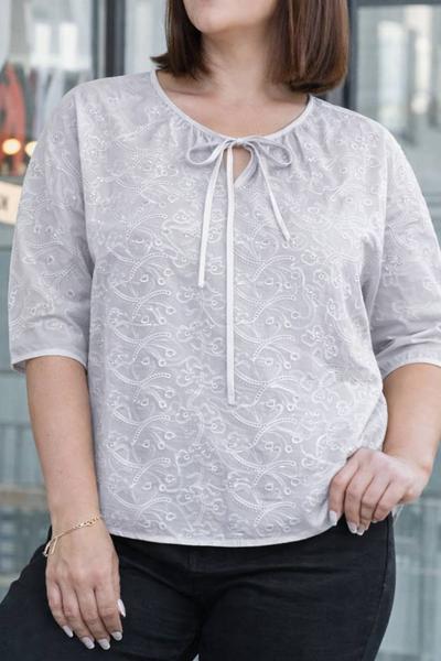 Блузка Elena&Vika (52-54) 26029 l.grey (лето)