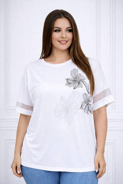 Футболка Elena&Vika (58-62) 26034 white (лето)