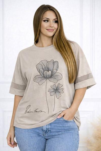 Футболка Elena&Vika (52-56) 26035 beige (лето)