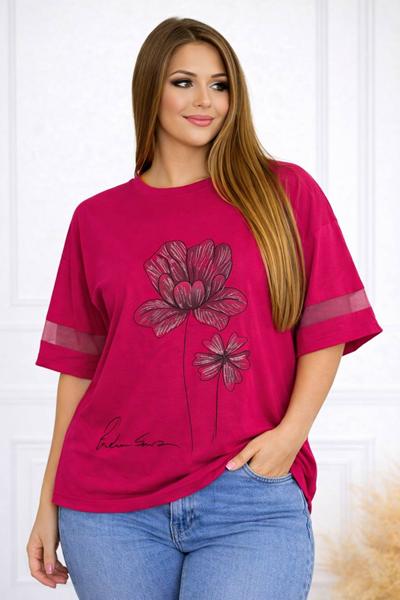 Футболка Elena&Vika (58-62) 26035 crimson (лето)