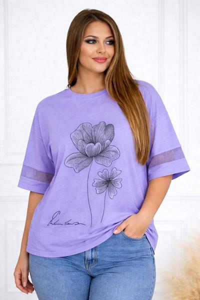 Футболка Elena&Vika (58-62) 26035 lilac (лето)