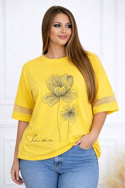 Футболка Elena&Vika (58-62) 26035 yellow (лето)