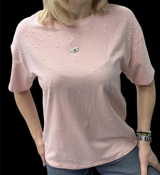 Футболка Elena&Vika (46-50) 26108 pink (лето)