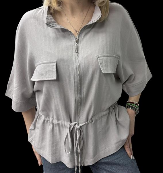 Рубашка Elena&Vika (46-50) 26118 grey (лето)