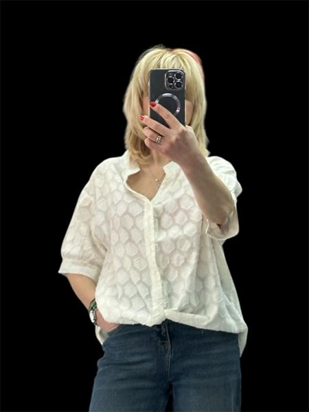 Рубашка Elena&Vika (50-52) 26119 white (лето)