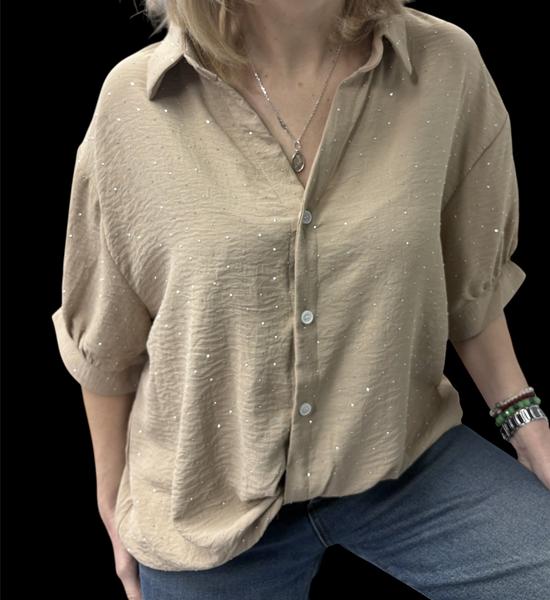 Рубашка Elena&Vika (48-52) 26120 d.beige (лето)