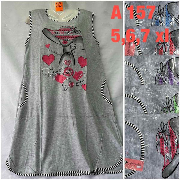 Ночнушка HomeWear (5XL-7XL) A157 mix (лето)