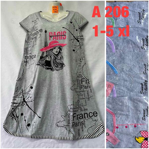Ночнушка HomeWear (XL-5XL) A206 mix (лето)