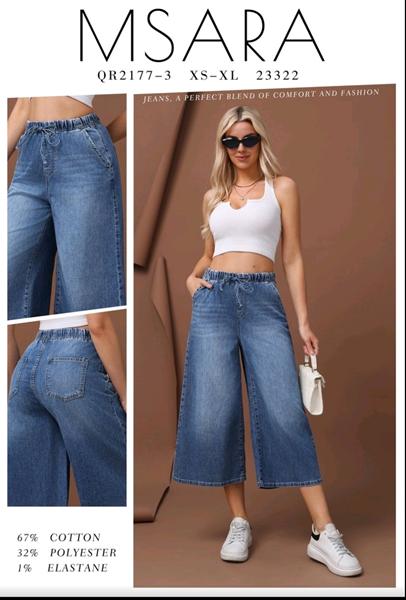 Бриджи Jeans Club (XS-XL) QR2177-4 blue (лето)