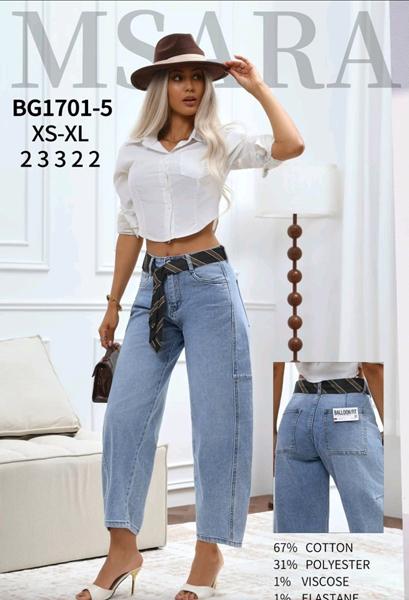 Джинсы Jeans Club (XS-XL) BG1701-5 l.blue (деми)