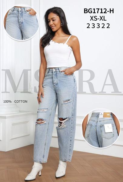 Джинсы Jeans Club (XS-XL) BG1712H l.blue (деми)