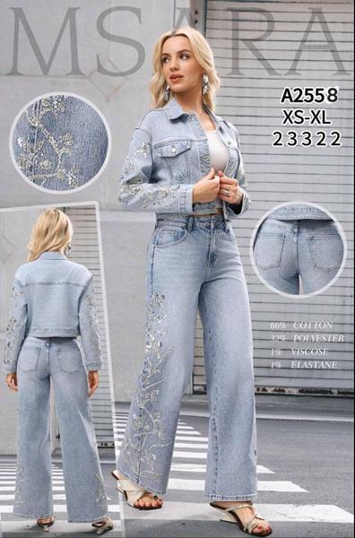 Куртка Jeans Club (XS-XL) A2558 l.blue (деми)