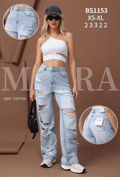 Джинсы Jeans Club (XS-XL) BS1153 l.blue (деми)