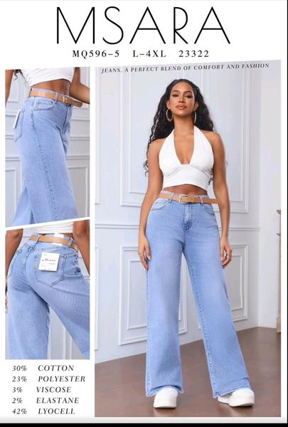 Джинсы Jeans Club (L-4XL) MQ596-5 l.blue (деми)