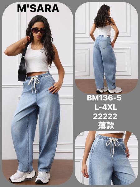 Джинсы Jeans Club (L-4XL) BM136-5 l.blue (деми)