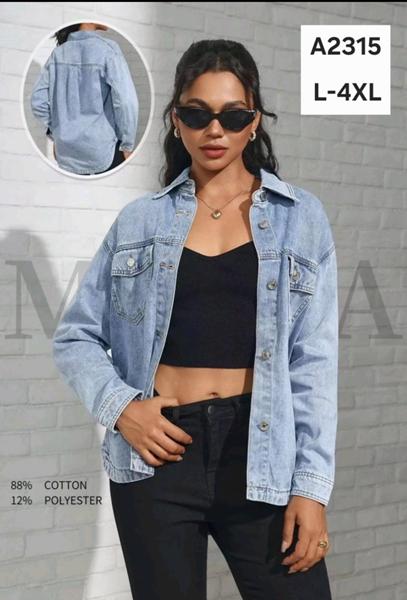 Куртка Jeans Club (L-4XL) A2315 l.blue (деми)