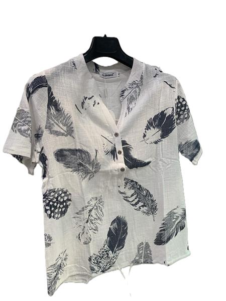 Блузка Orange Chinese (XL-5XL) 276-1 white (лето)