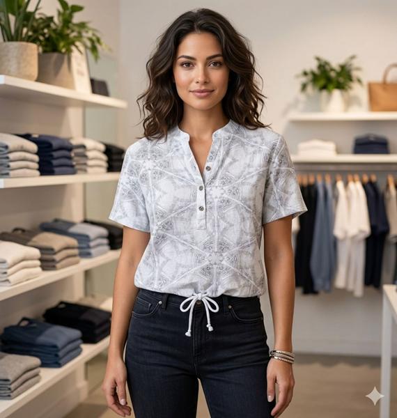 Блузка Orange Chinese (XL-5XL) 429 l.grey (лето)