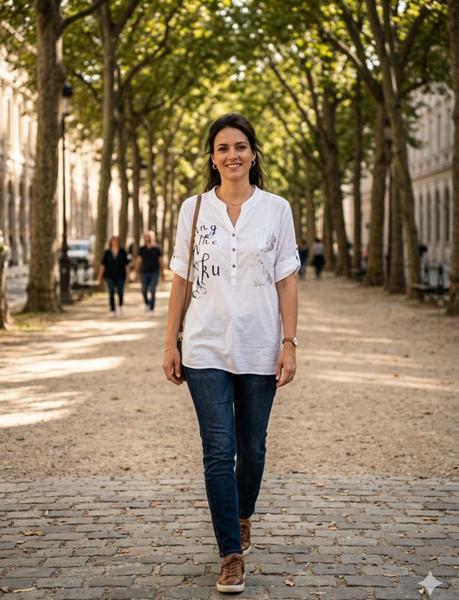 Блузка Orange Chinese (XL-5XL) 273 white (лето)