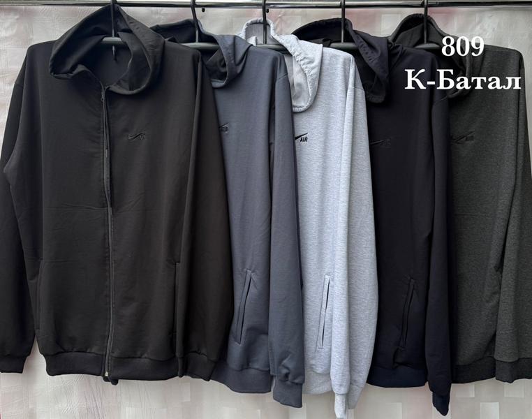 Кофта спорт Shon (46-54) S2663 black (деми)