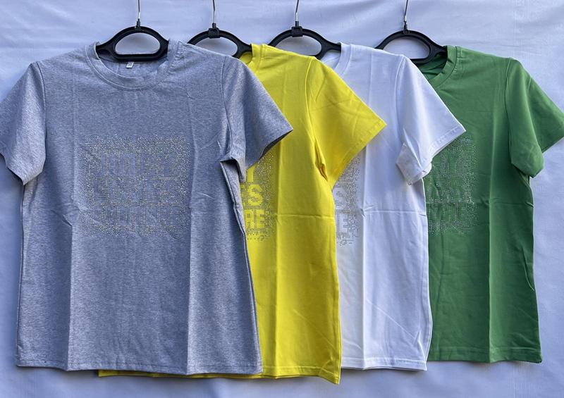 Футболка Shoptime (42-50) S698 green (лето)