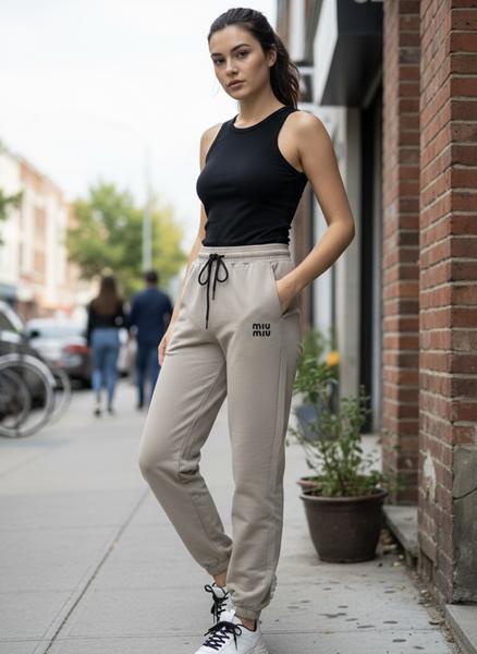 Штаны спорт Delviago (S-L) DL733 beige (деми)