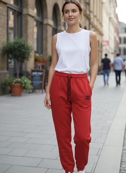 Штаны спорт Delviago (S-L) DL736 red (деми)