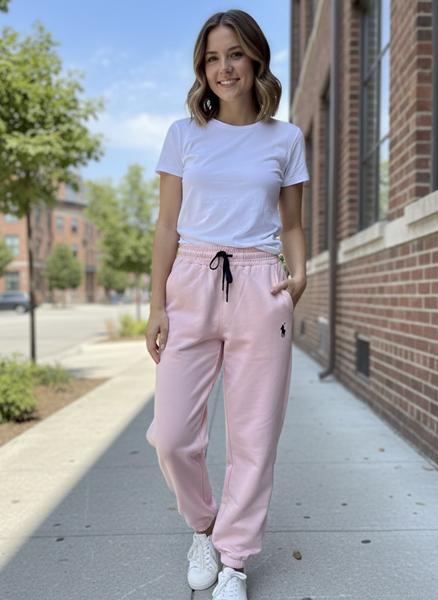 Штаны спорт Delviago (S-L) DL742 pink (деми)