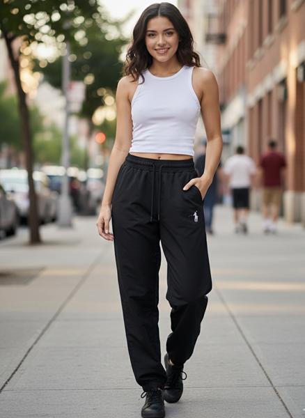 Штаны спорт Delviago (S-L) DL744 black (деми)