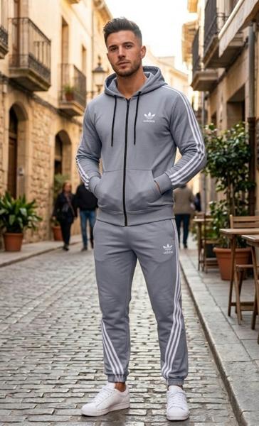 Костюм спорт Delviago (46-54) DL745 grey (деми)