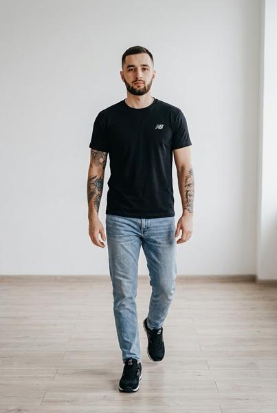 Футболка Sport style (46-54) 01-3 black (лето)