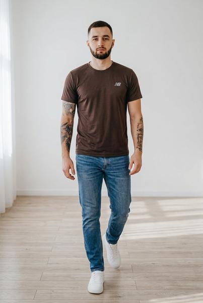 Футболка Sport style (46-54) 01-4 brown (лето)