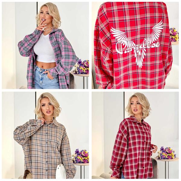 Рубашка Deliv (S-XL) 141 red (деми)