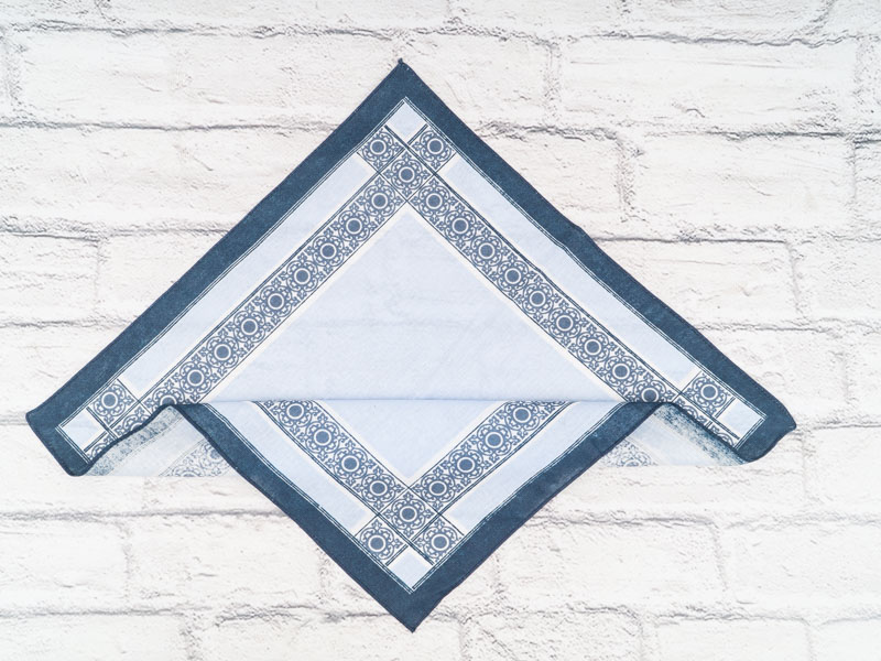 Носовой платок Shawls (40*40) P58 l.blue узбек (лето)