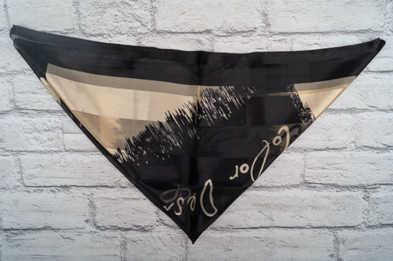 Шарф Shawls (128*34) P153 black (деми)