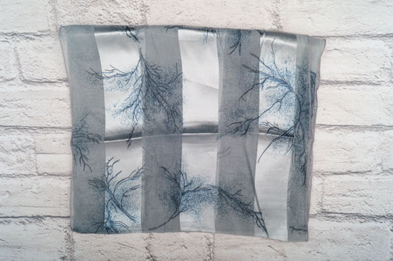 Шарф Shawls (128*34) P154 grey (деми)