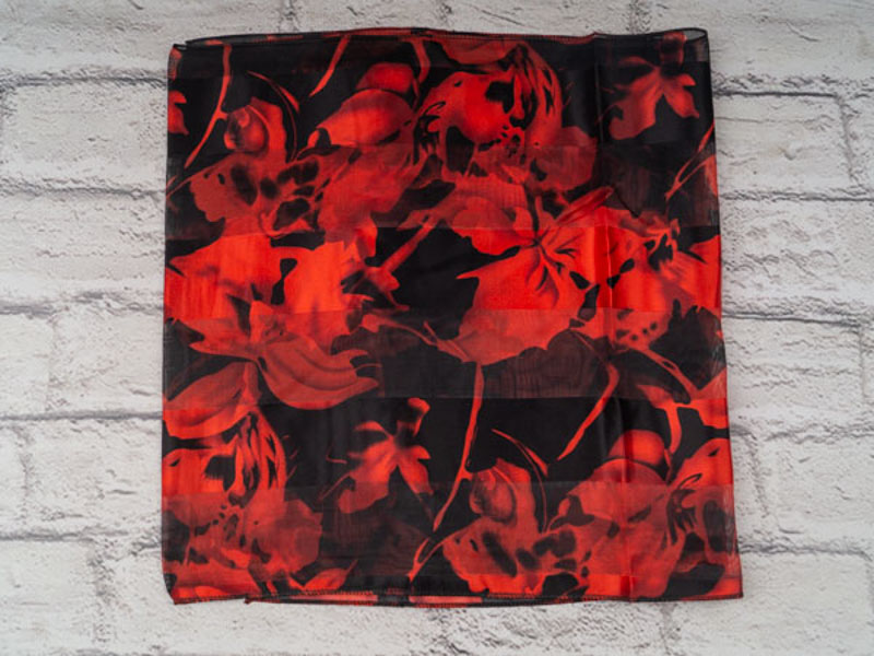 Шарф Shawls (130*35) P156 red (деми)