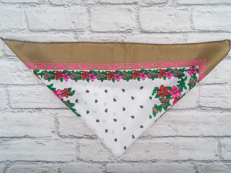 Платок Shawls (60*60) P161 brown-white (деми)