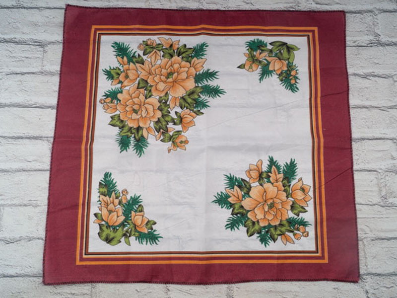 Платок Shawls (60*60) P165 wine-white (деми)