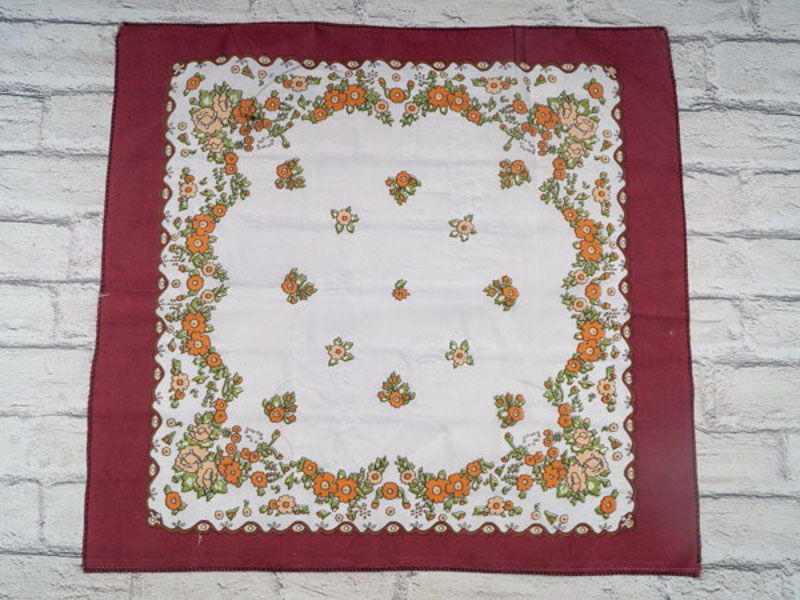 Платок Shawls (60*60) P166 wine-white (деми)