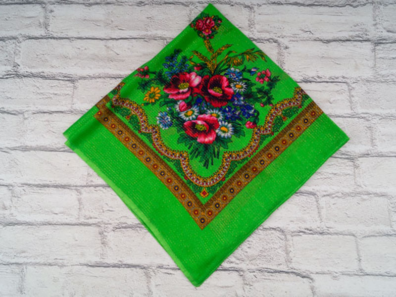 Платок Shawls (76*76) P171 l.green люрикс (деми)