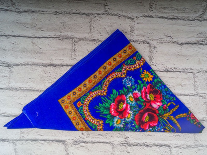 Платок Shawls (76*76) P177 blue (деми)