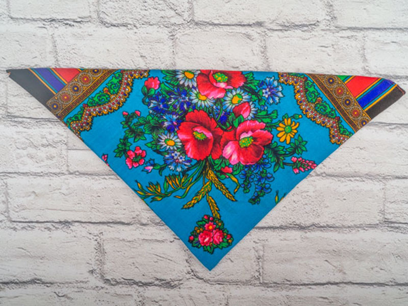 Платок Shawls (76*76) P179 blue (деми)