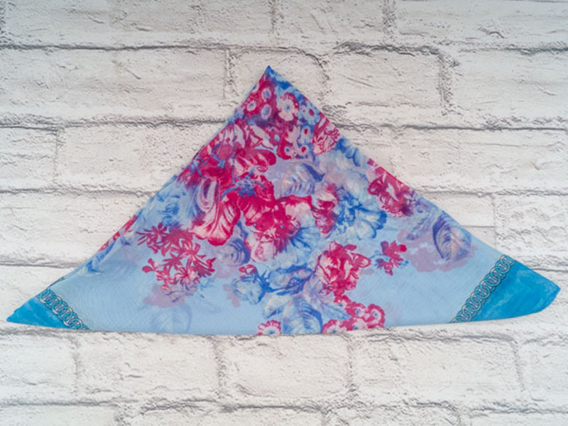 Платок Shawls (72*72) P194 blue (деми)