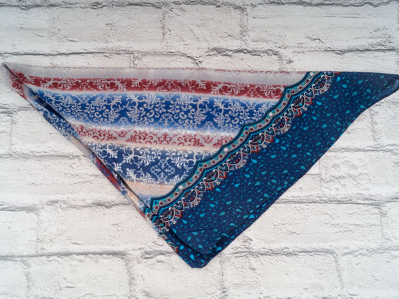 Платок Shawls (72*72) P196 blue (деми)