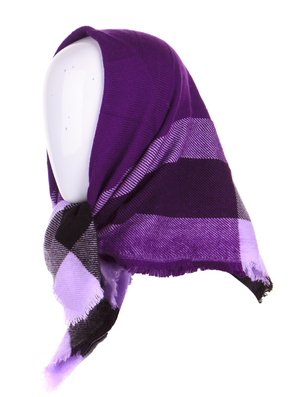 Платок Shawls (80*80) P300 purple (деми)