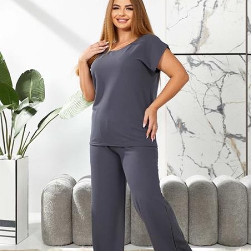 Костюм Nadia-Natali (52-56) 8128 grey (лето) Nadia-Natali 8128 grey